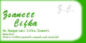 zsanett cifka business card
